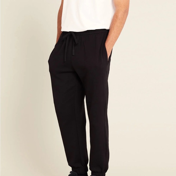 Boody Unisex Cuffed Sweat Pants with Pockets Black men M/women L ** - Picture 3 of 7